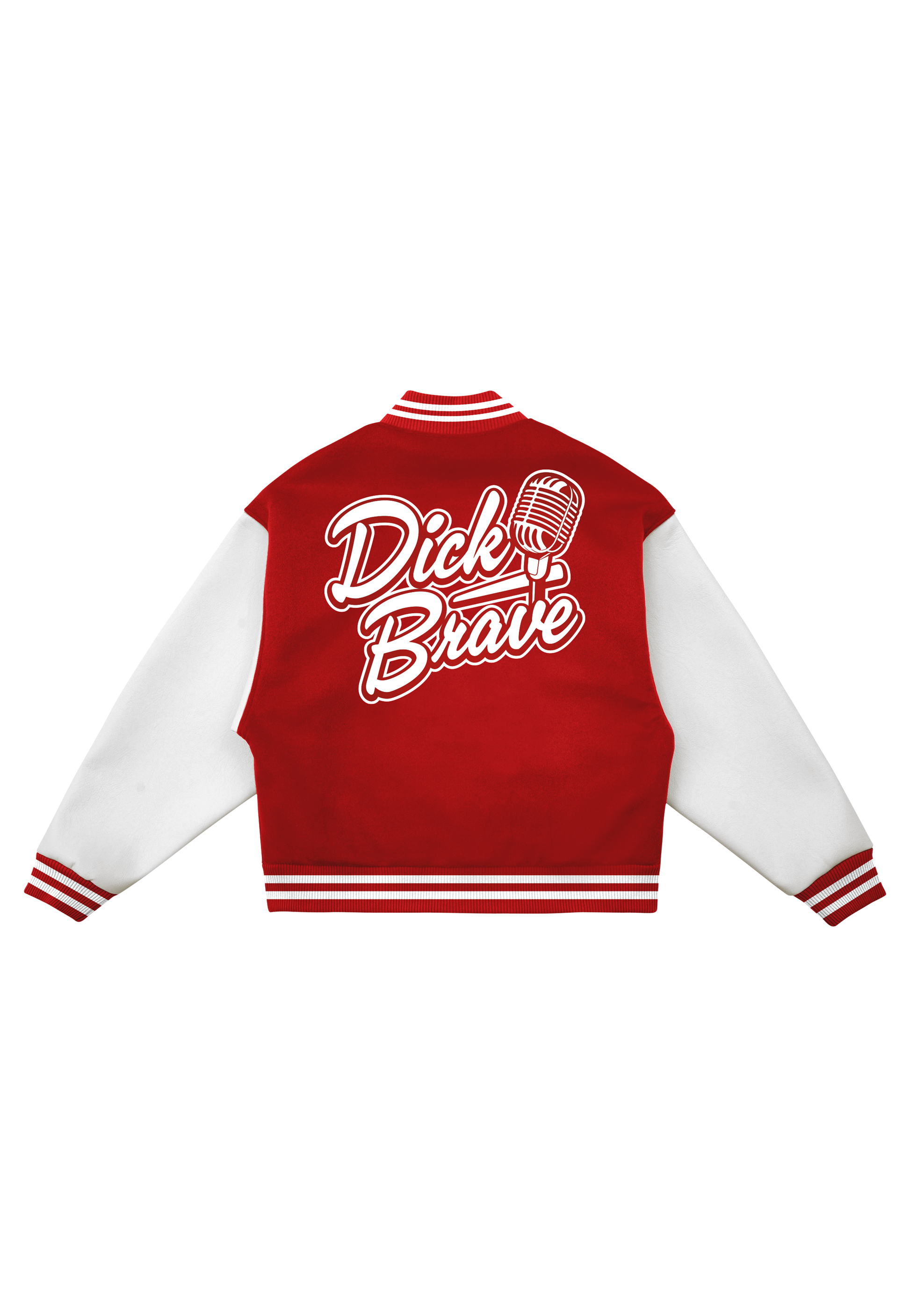 Dick Brave - Mic Logo Fire Red/White - College Jacket | Men-Image